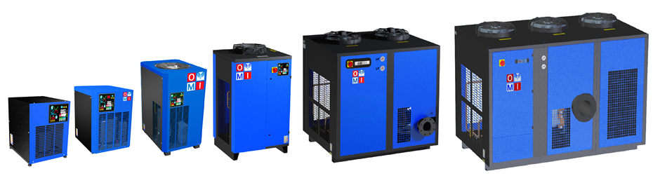 Осушители холодильного типа(рефрижераторные осушители) OMI серия ED от 0.3 до 400 м3/мин